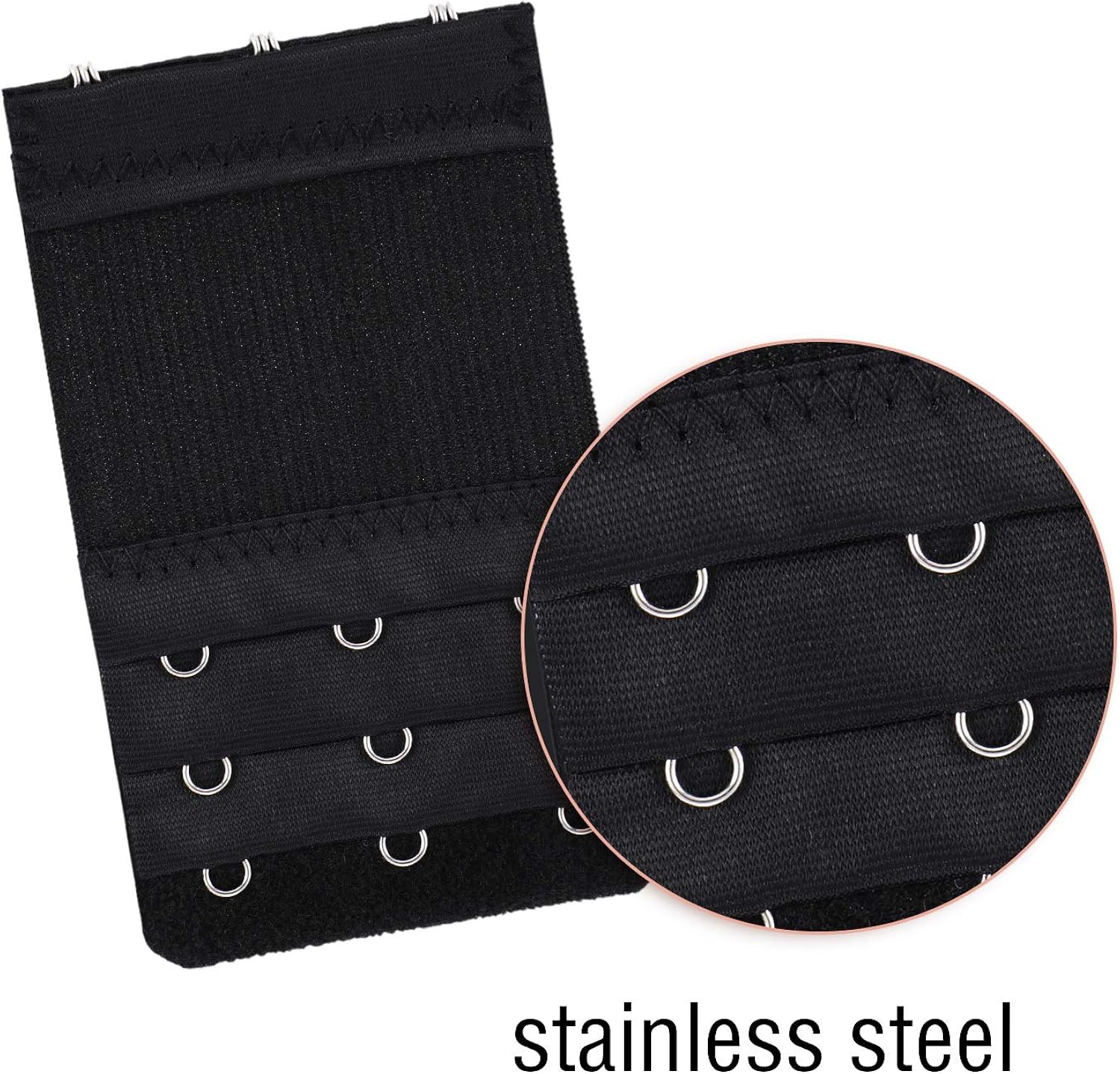 Bememo 6 Pieces Women's Bra Extenders Elastic Stretchy Bra Extension