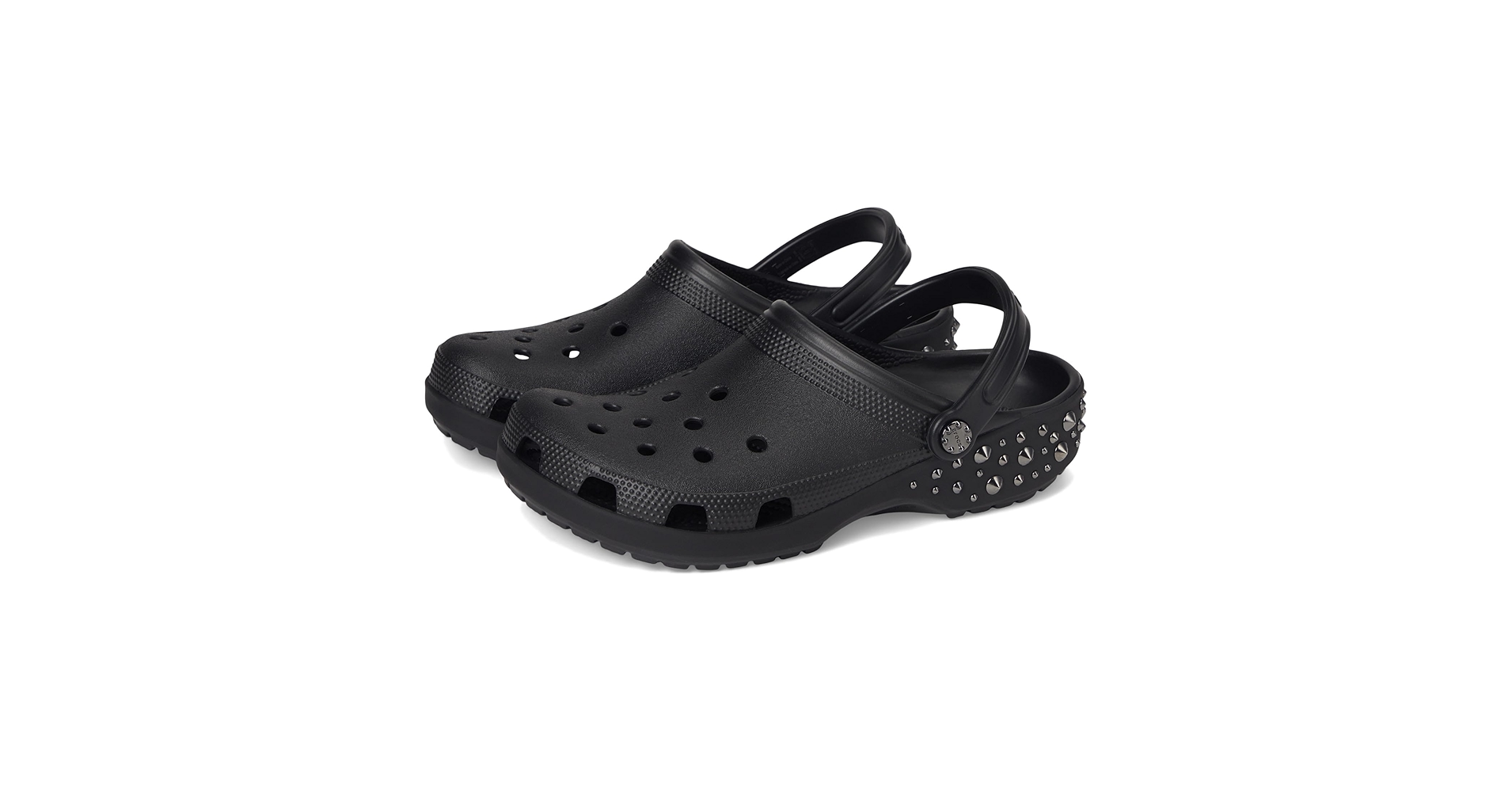 Amazon.com | Crocs Unisex Classic Studded Clog Black Men's 2