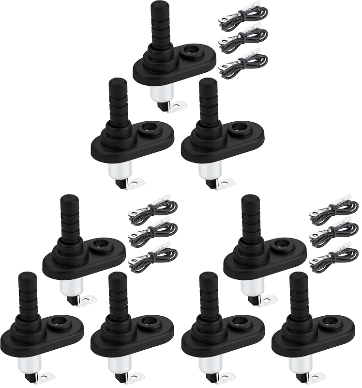 Interruptor de pino de porta DAIERTEK 12 V 20 A com capa de borracha – Kit com 3 unidades