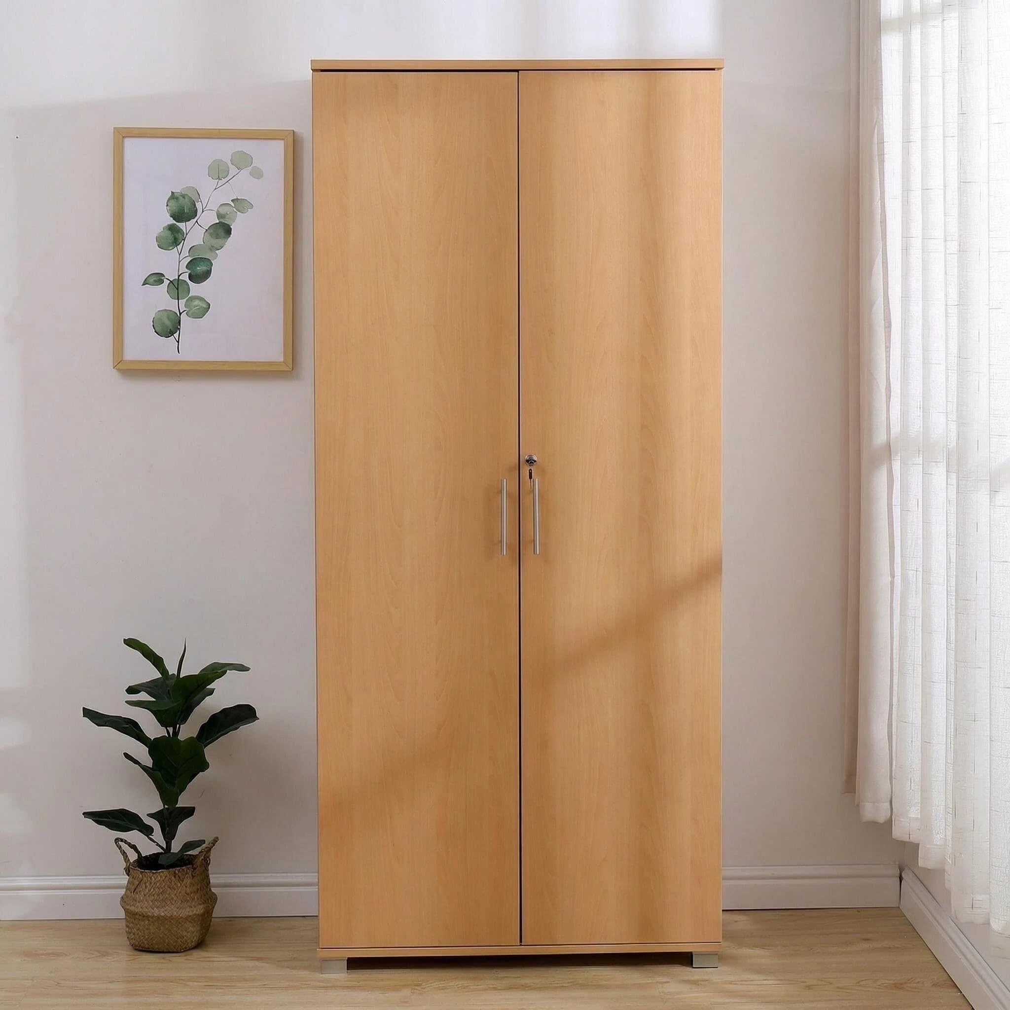 FUSIDE Wooden Storage Cabinet with Lock - Image 2