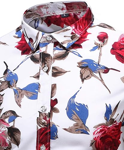 Miniatura 2 de Camisa de vestir hawaiana con botones y estampado floral para hombre