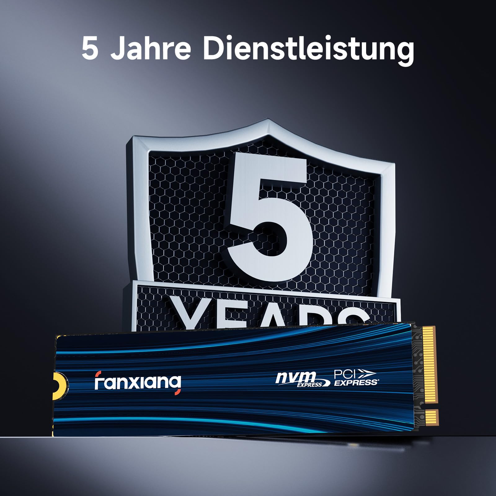 fanxiang NVMe SSD 2TB, M.2 PCIe Gen4x4 Gaming Solid State Laufwerk mit SLC Cache, 7100MB/s Lesen, Interne Festplatte für PC PS5 Laptop Datenübertragung S880E