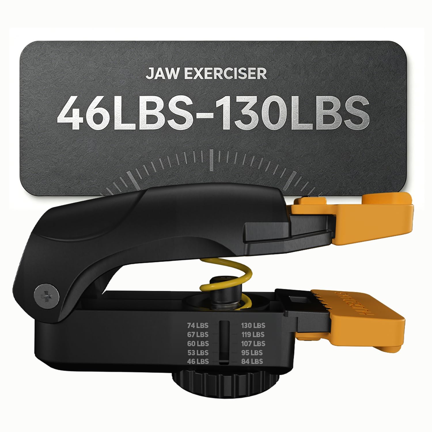 HUGEOAKS Allenatore per mascelle per uomini e donne, resistenza regolabile, 46-130 LBS, allenamento viso e collo, potente Jawline Trainer per contorni definiti del viso