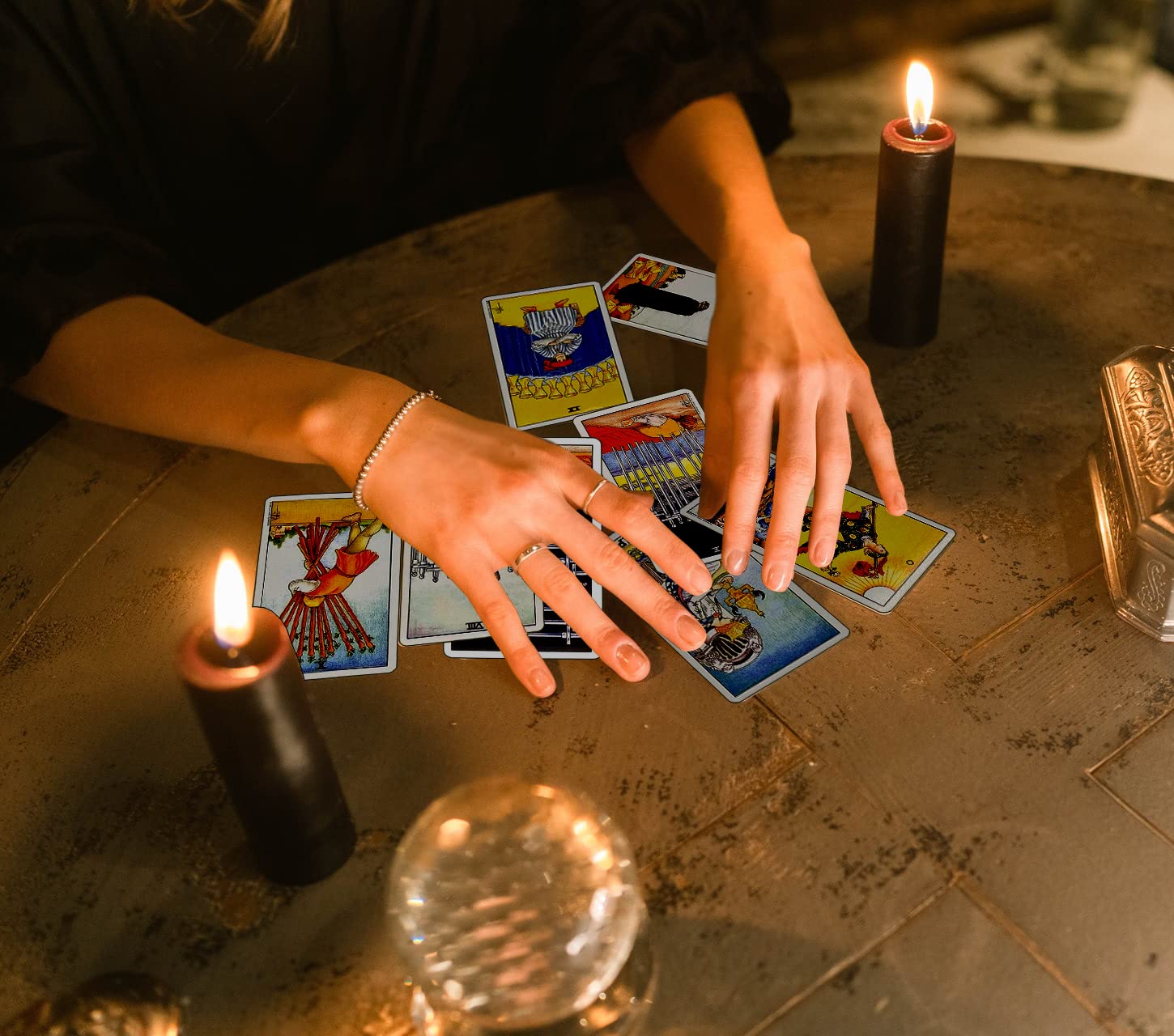shinesky Tarot Cards, 80 Tarot Cards Set with Colourful Box, Tarot