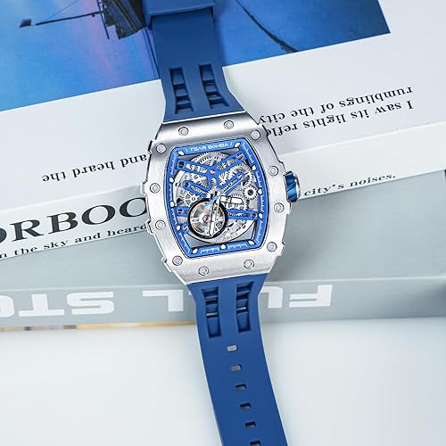 Miniatura 4 de TSAR BOMBA Relojes mecánicos automáticos de lujo para hombre, movimiento japonés, cristal de zafiro, resistente al agua, hasta 164.0 ft, relojes de