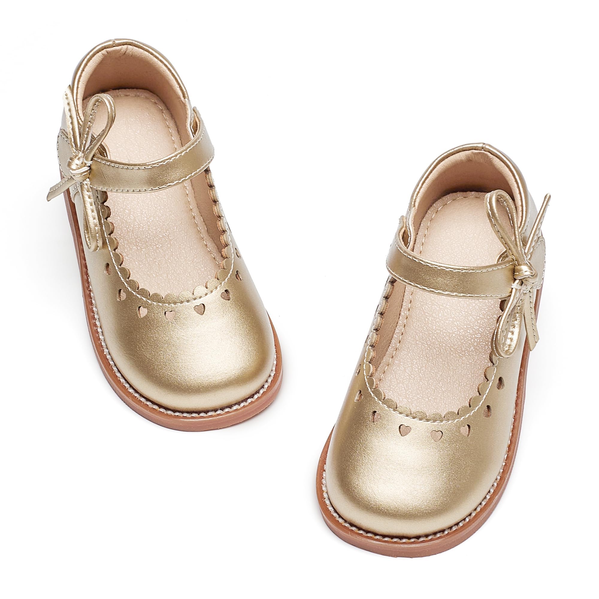 GINFIVE Toddler Girls Mary Jane School Oxford Dress Flat Shoes for Wedding