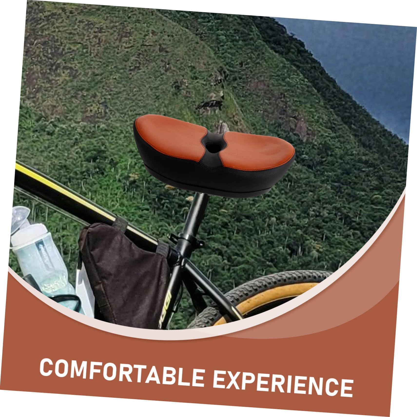 TOYANDONA Coussin de Selle Facile à Installer Retirer sans Nez Large de Vélo en Mousse de Polyuréthane Confortable et Solide pour Vélos de Montagne et Électriques