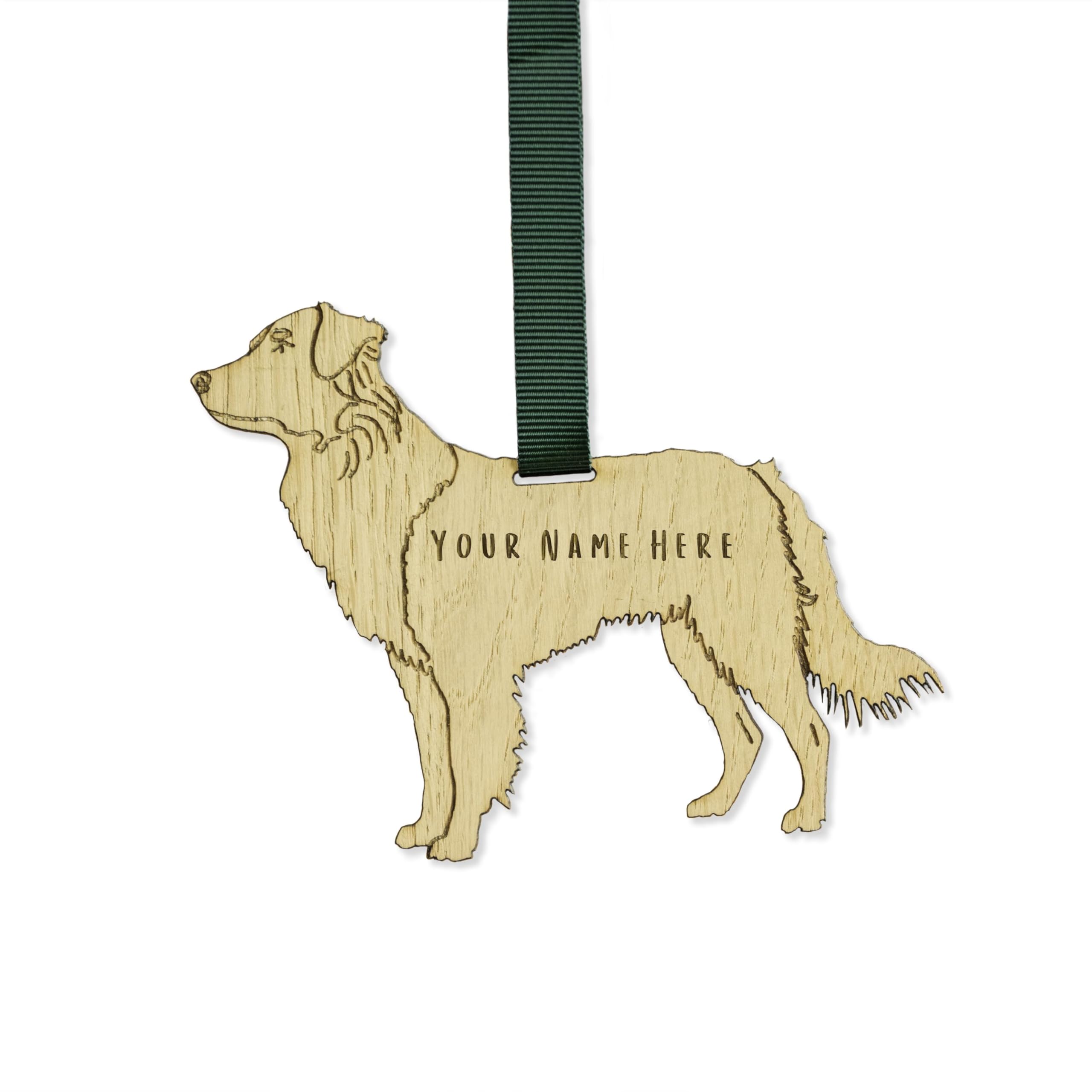 "Manta Makes Personalised Dog Christmas Decorations, wooden dog lover gifts for dog lovers, range of over 50 breeds, personalised pet memorial gifts, best dog Mum gifts (Australian Shepherd)" โ image 1