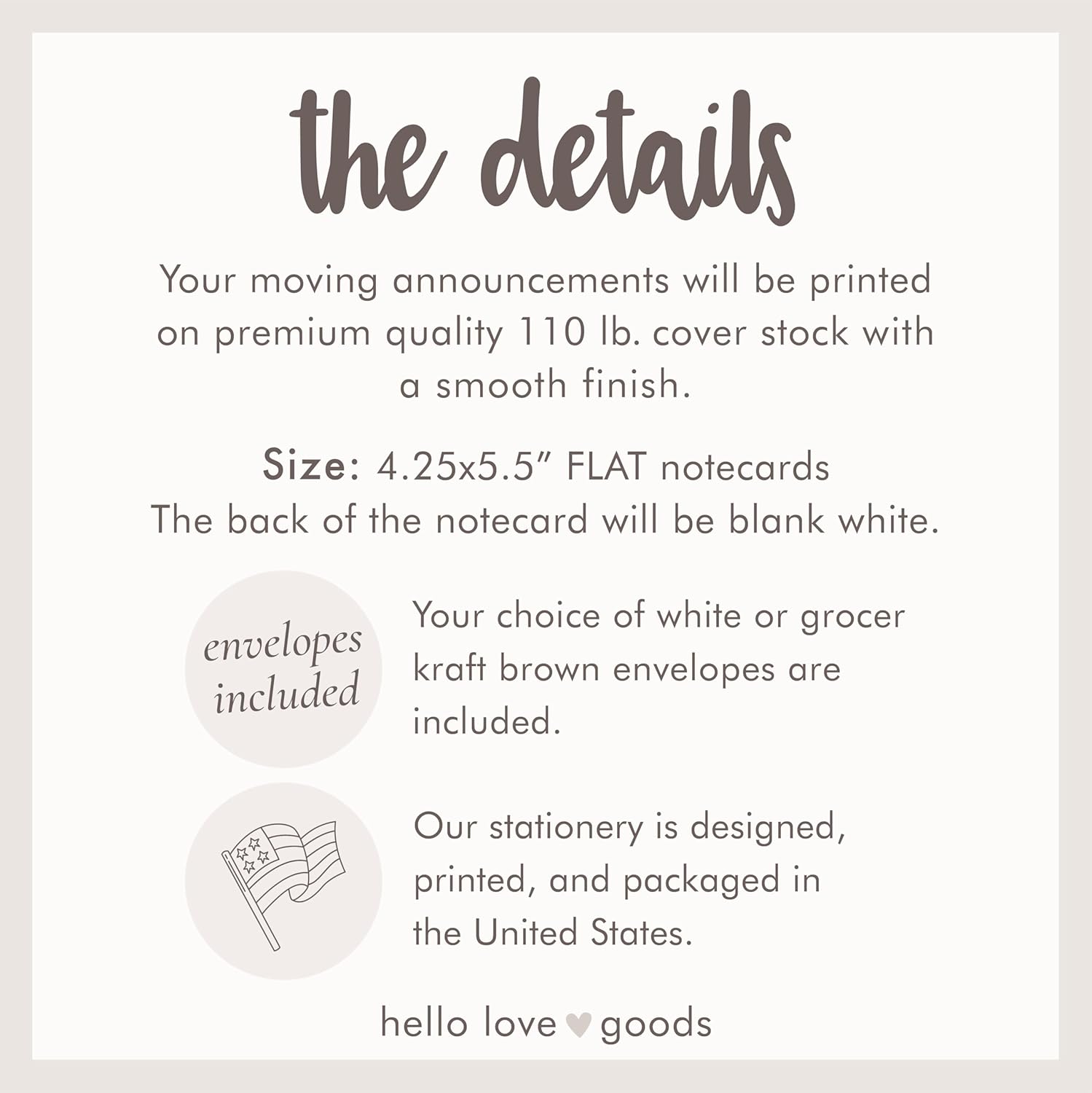 Cozy Christmas Personalized Moving Announcement Notecards, FLAT 4.25x5.5 Winter Holiday New Home Address Cards with Envelopes