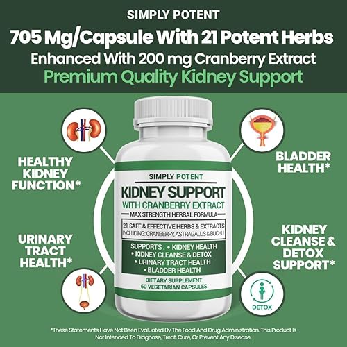 Miniatura 5 de Suplemento de apoyo renal, fórmula de desintoxicación y reparación de limpieza renal para la salud y restauración de los riñones, pastillas de 705