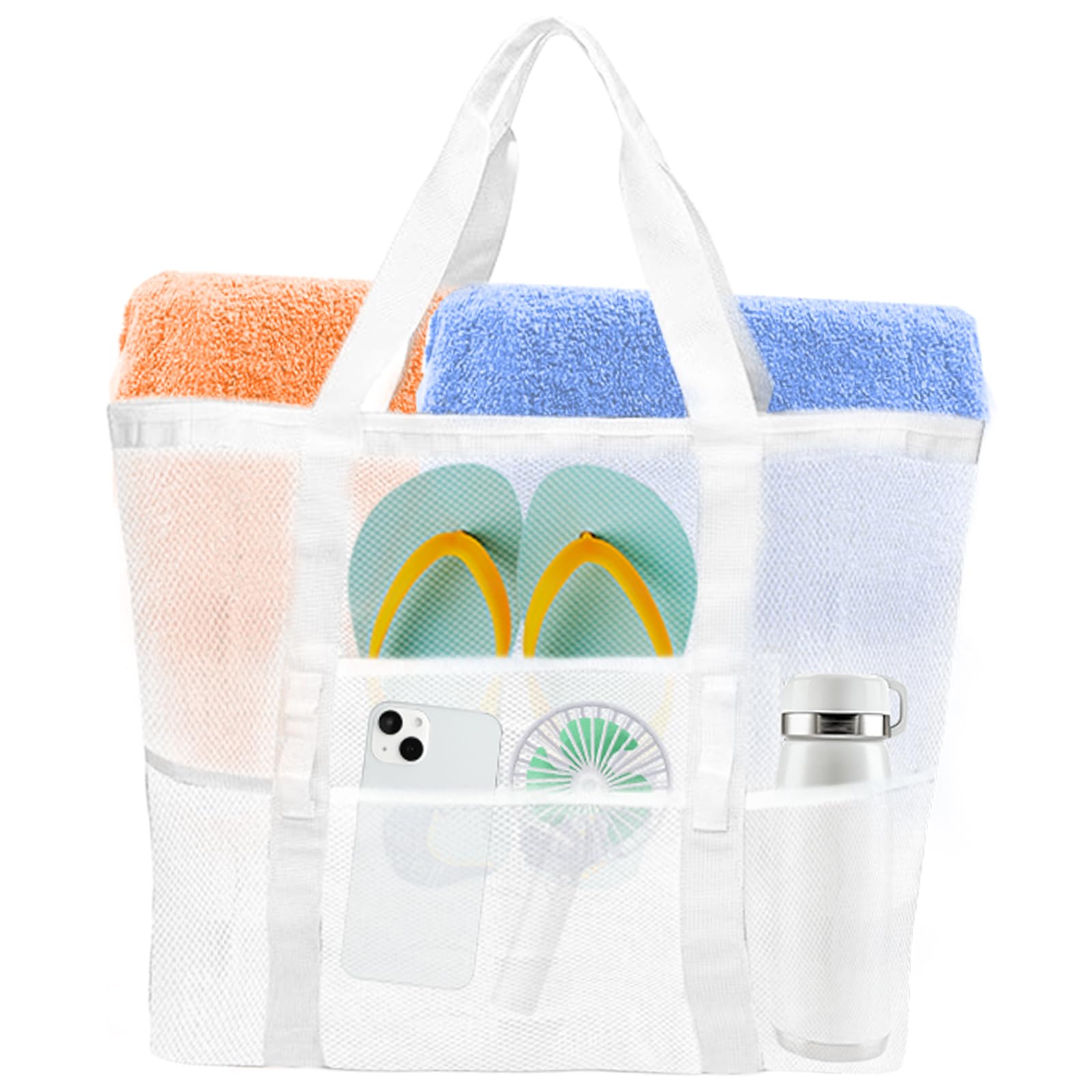 Yunaeduo Extra Large Mesh Beach Bag - travel totes | Mubboo