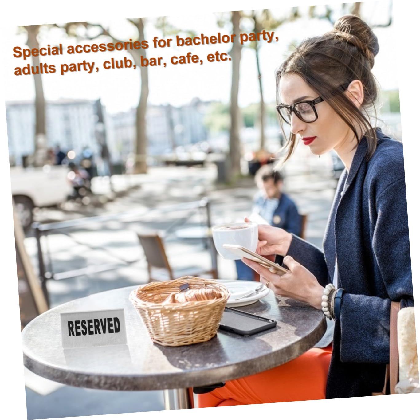 4 Piezas Carteles Metálicos de Acero Inoxidable para Reserva de Mesa de Señalización Doble Cara para Eventos Bodas y Restaurantes Plateado Elegante