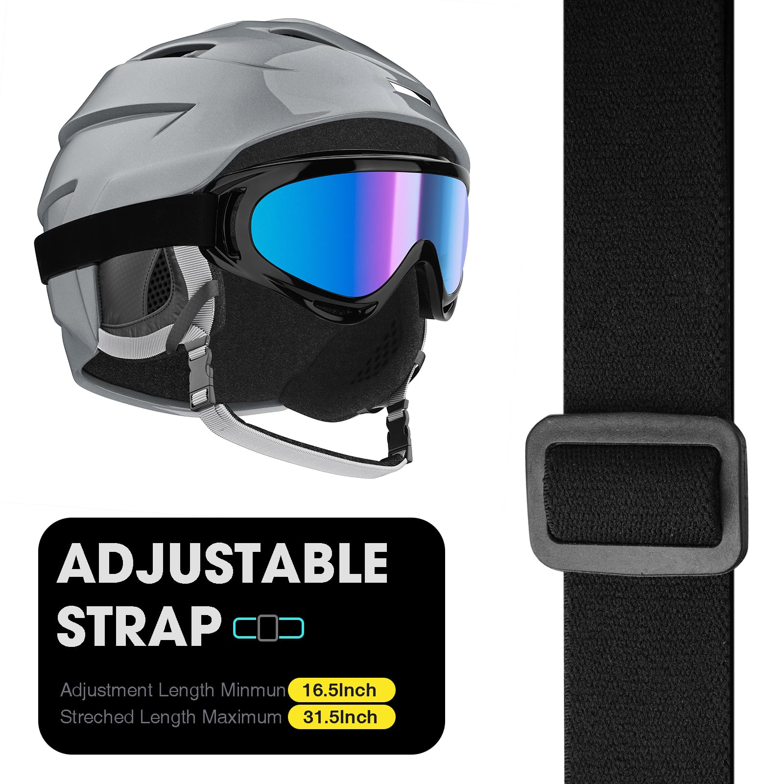 Braylin 2-pak gogle narciarskie, gogle snowboardowe dla mężczyzn, kobiet, młodzieży, dzieci, chłopców lub dziewcząt, gogle do skuterów śnieżnych