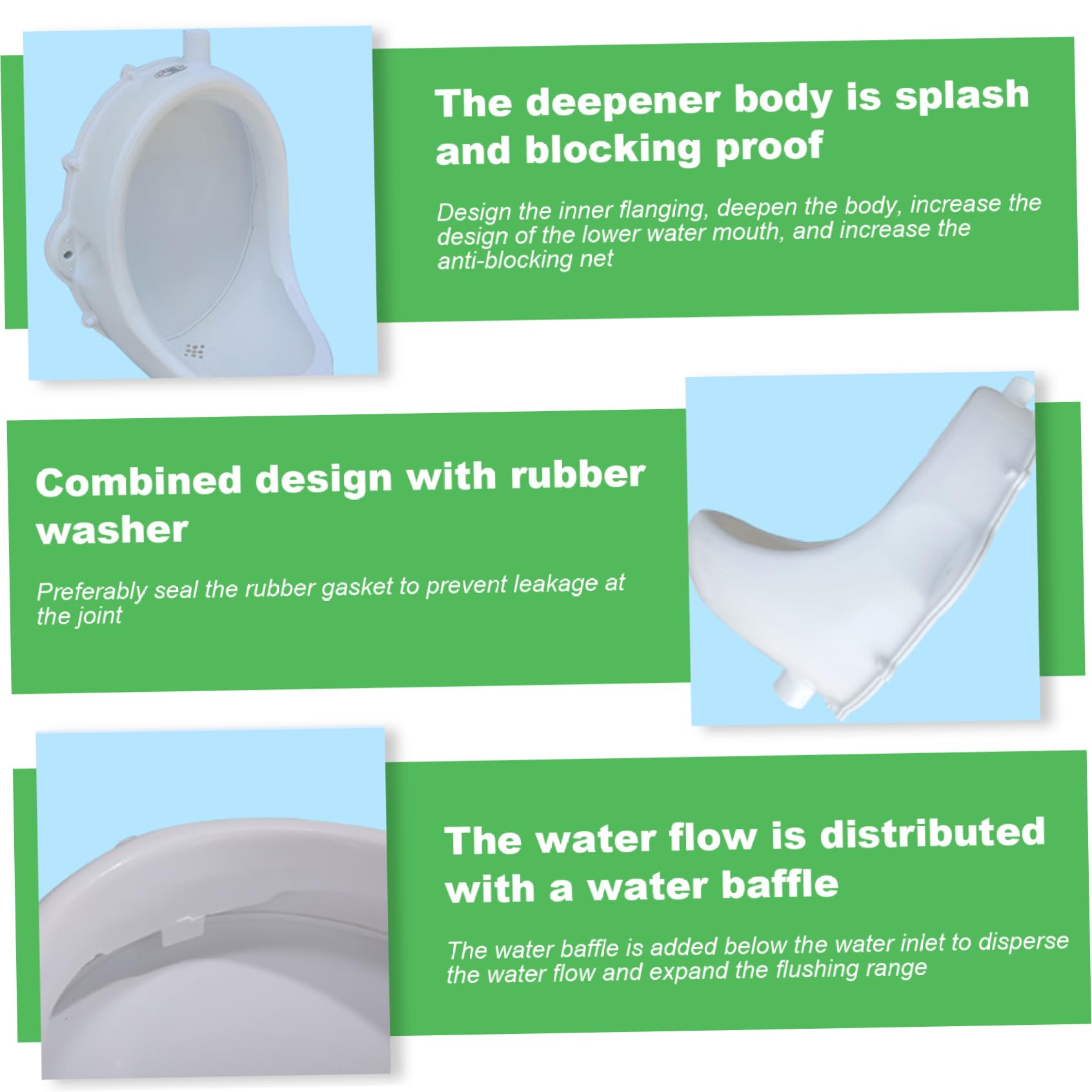 Urinal für Männer, Wandmontage, 38,1 x 48,3 x 27,9 cm, Kunststoff, für Garage und Badezimmer, einfach zu installieren, Urinumleiter, Mehrzweck-Herren-Urinal für Platzsparend und Hygiene