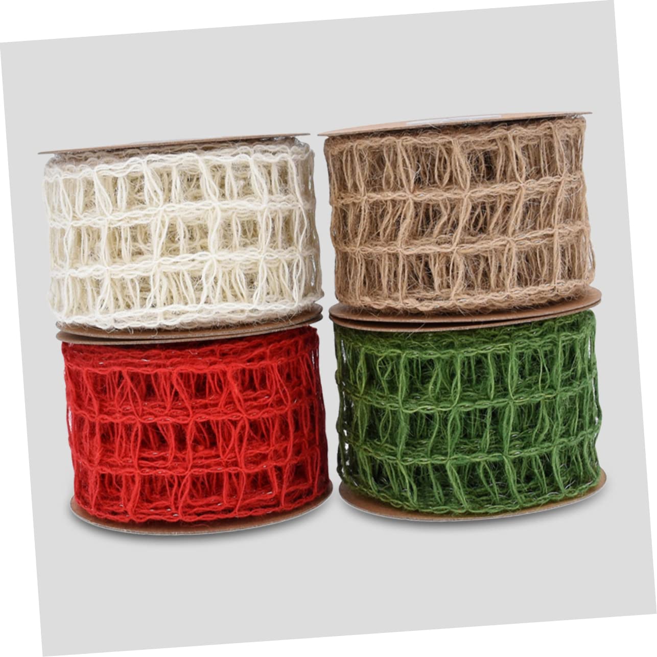 NUOBESTY 4pièces Ruban Jute Avec Fil Métallique Décoration Artisanale Pour Noël Mariages Et Fêtes Ruban De Paquet Pour Et Événements Festifs