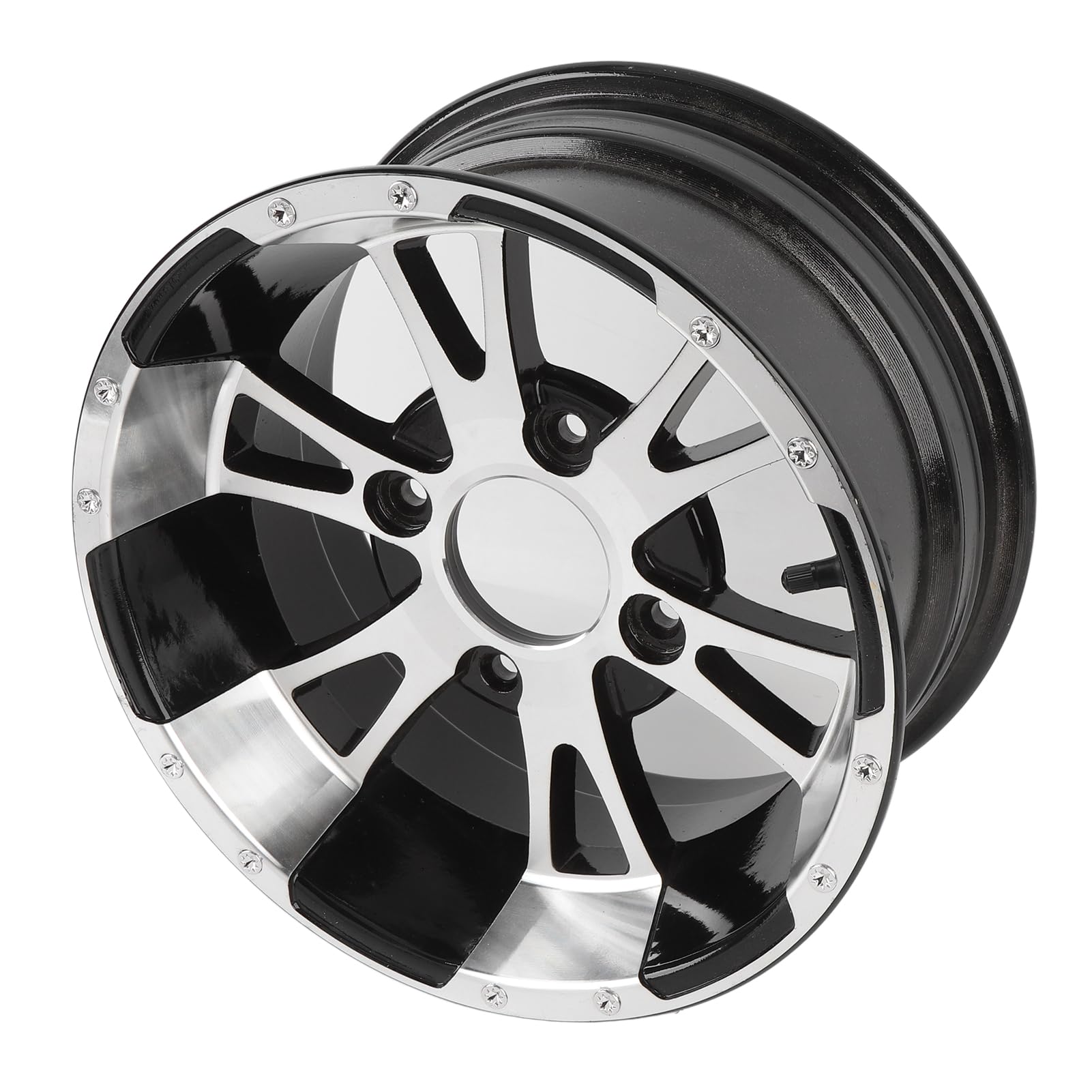 Aramox Obręcz Koła ze Stopu Aluminium Używana do Gokartów i Wózków ATV 12 Cali 25x8-12 26/9-12 Heavy Duty 4 Otwory o Dużej Nośności