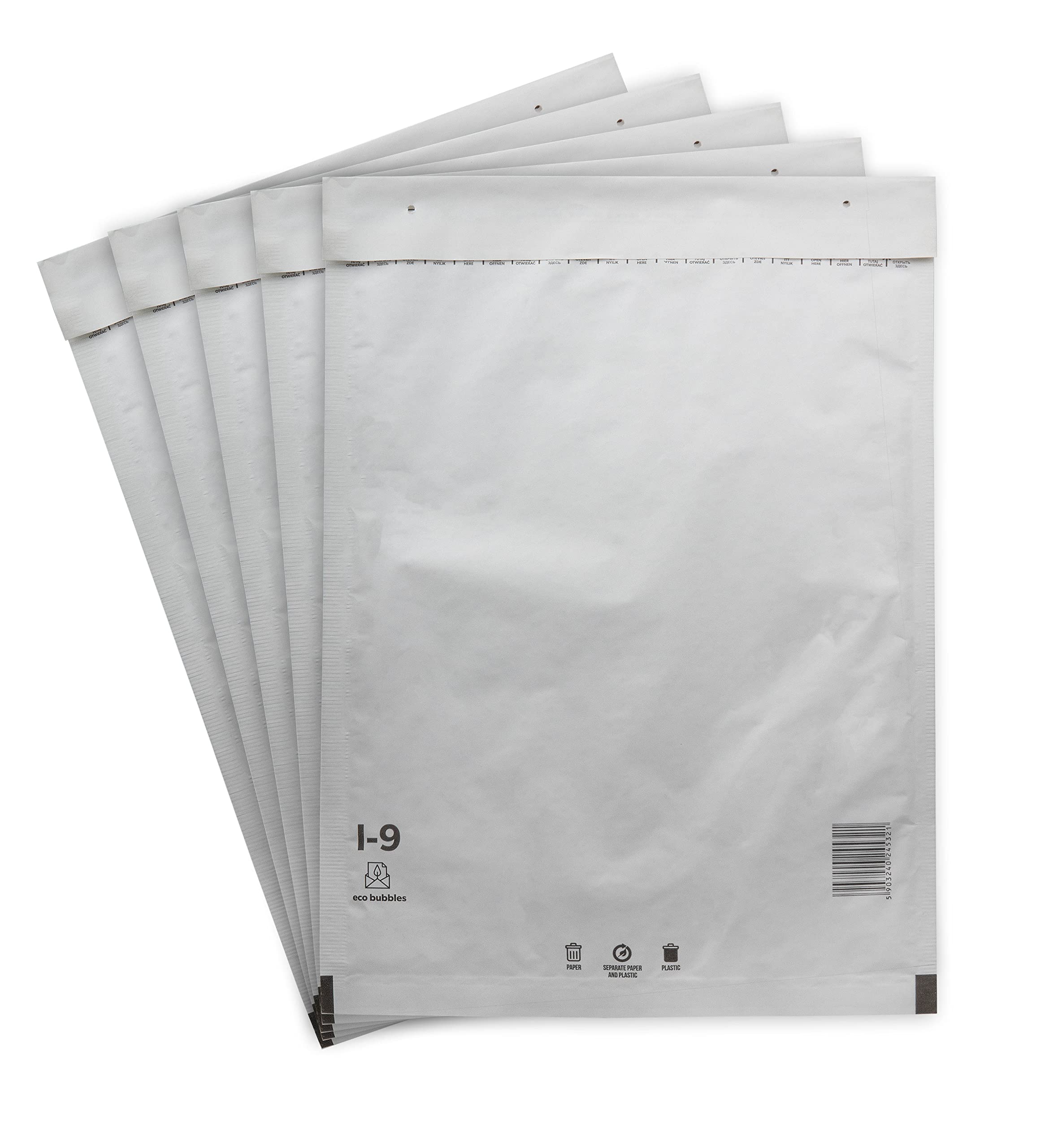 200 Versandtaschen Luftpolsterumschläge 320 x 455 mm DIN A3 Luftpolsterversandtaschen Luftpolstertaschen Gr. I/9 I9 weiß Umschläge haftklebend gepolstert Polsterumschlag Taschen