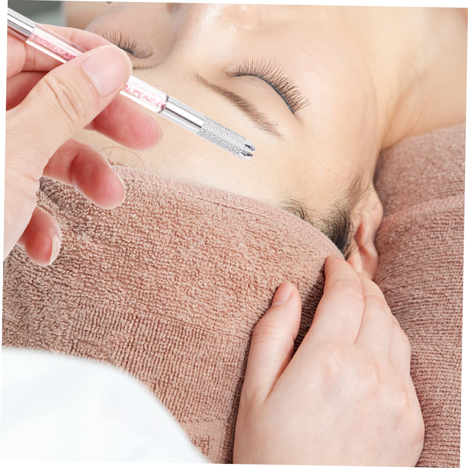 Penna Per Microblading e Matita Per Sopracciglia Tatuata Set Da 10 Pezzi Doppia Punta Decorata Per Trucco Naturale Per Appassionati e Principianti Del Tatuaggio Sopracciglia