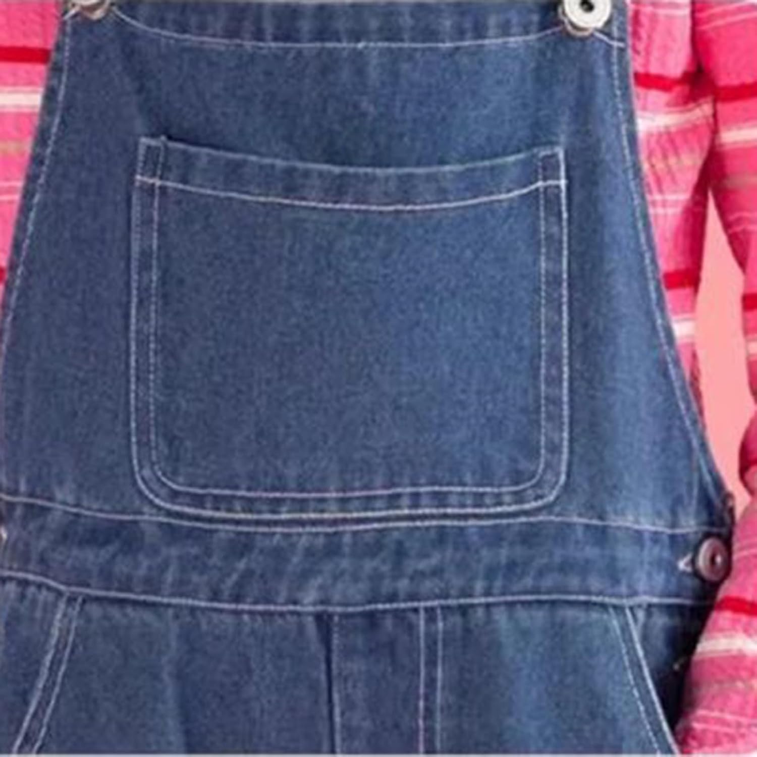 Teen Girls Denim Overall Jumpsuits Adjustable Straps Jean Romper Wide Leg Sleeveless Dungarees Trousers Bib Pants