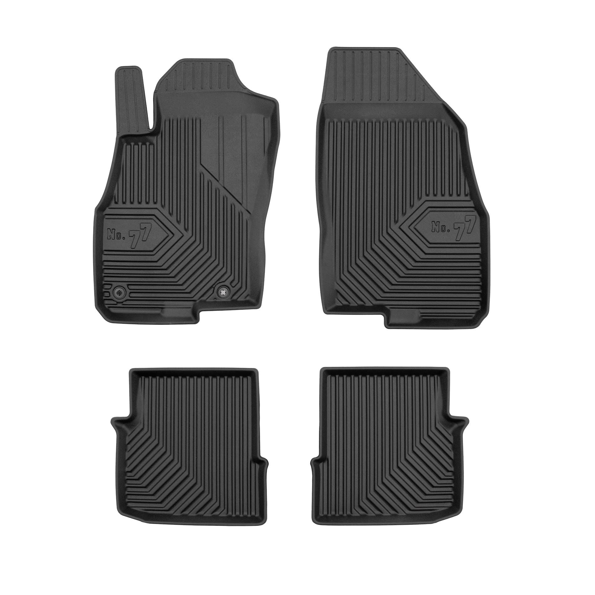 FROGUM No.77 Tappetini auto in gomma su misura per Fiat Punto EVO 2009-2012 | bordi alti I Per ogni stagione
