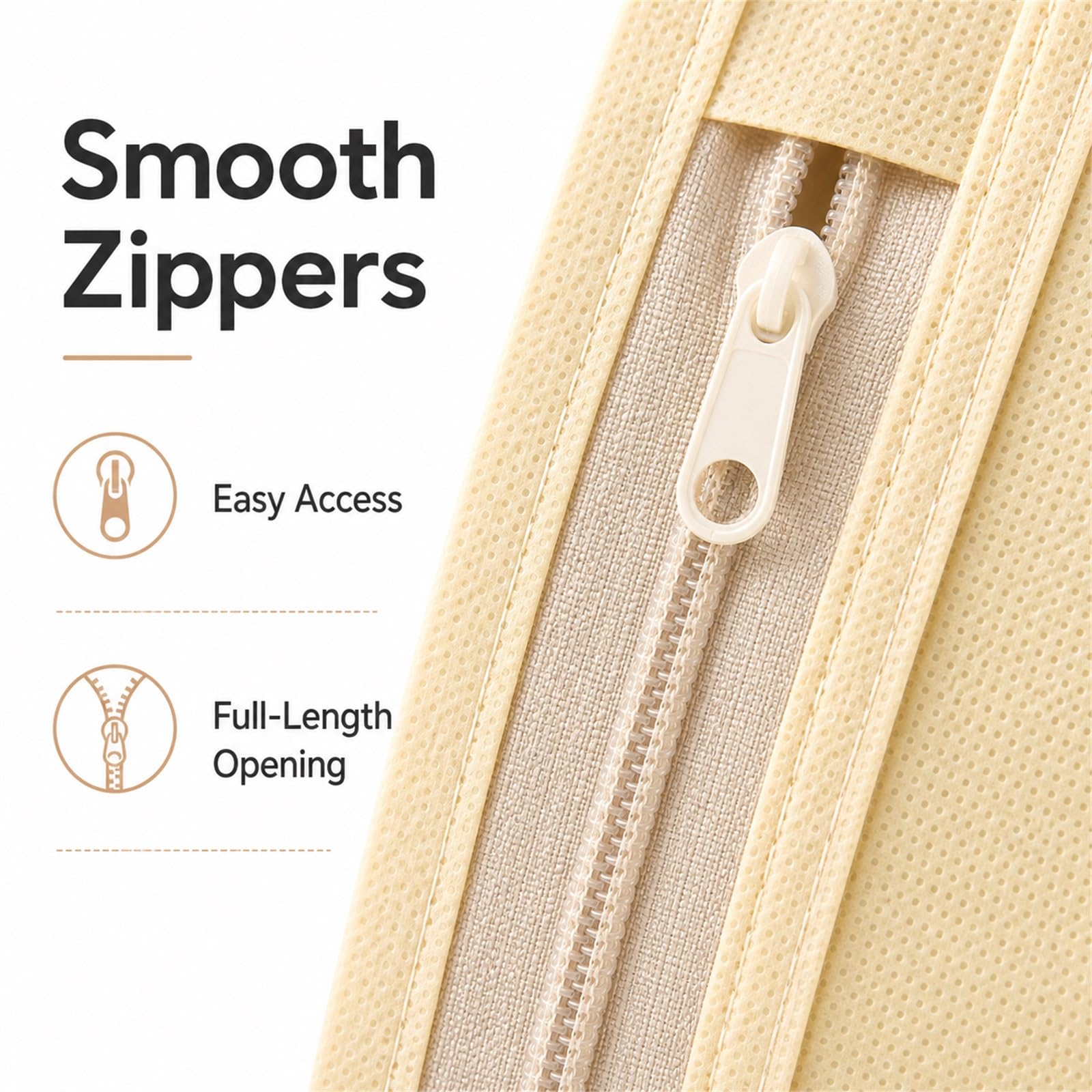 Fundas Ropa Antipolvo para Trajes Transpirable Bolsas de Ropa Fundas con Cremallera Funda Ropa Plegable Antipolvo Transpirables para Colgar Trajes,Vestidos,Abrigos,Camisas
