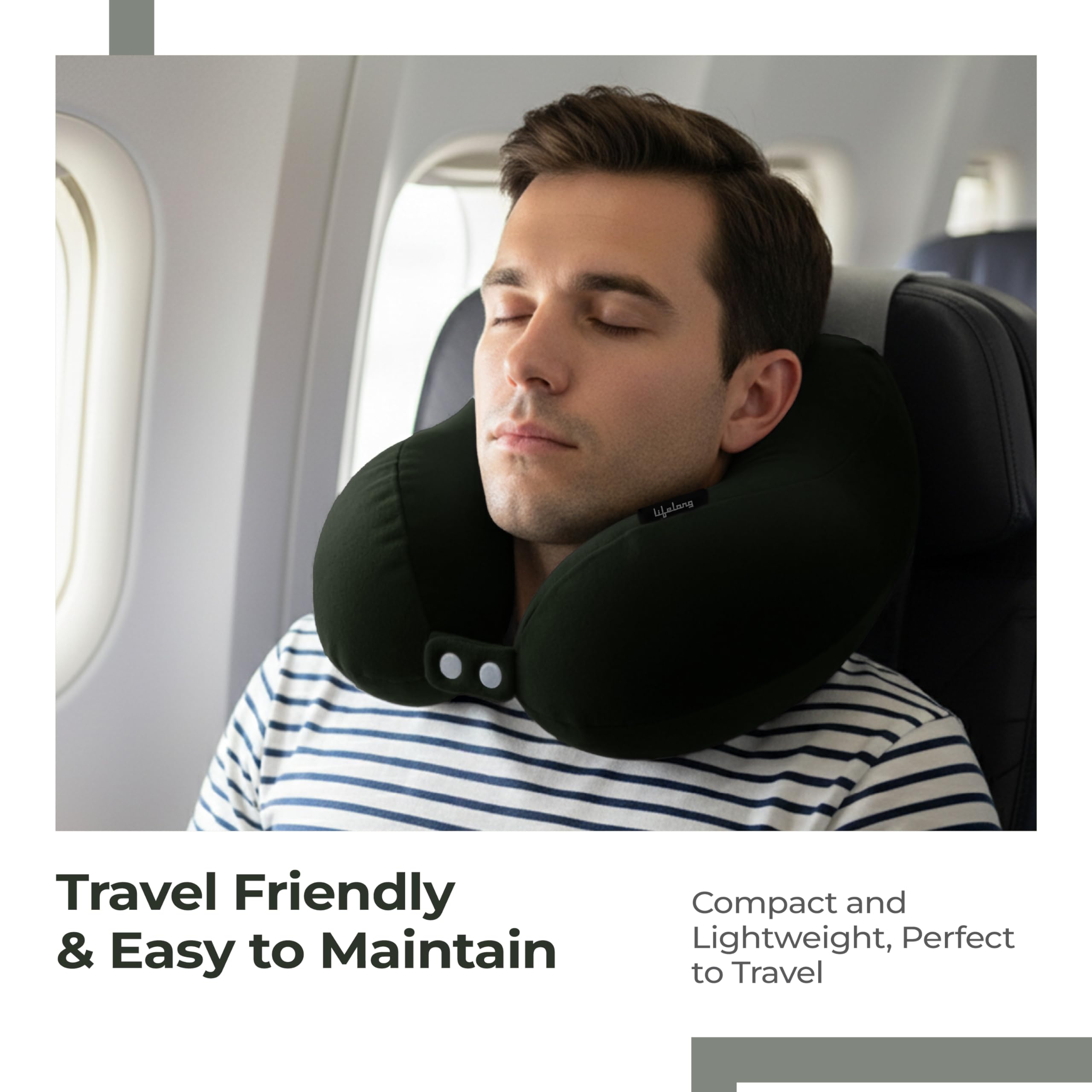 Lifelong Memory Foam Travel Neck Pillow
