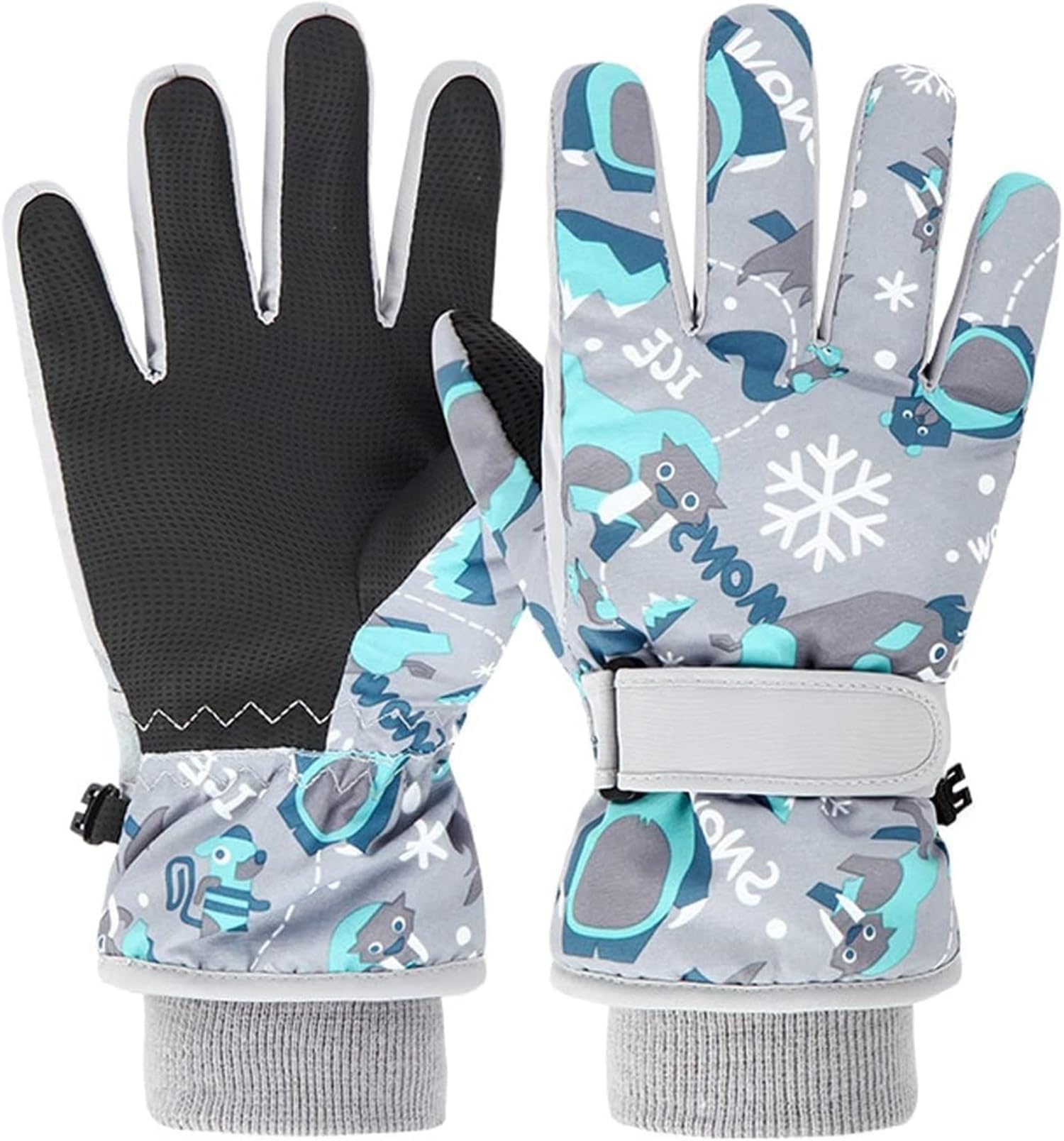 NewBEP Gants D'Hiver Chauds Enfants – Imperméables, Doublure Polaire, Antidérapants Pour Ski, Neige, Snowboard (Filles & Garçons)