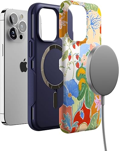 Vista 411 de Casely iPhone 13 Pro Case Compatible with MagSafe Blue Marble Case