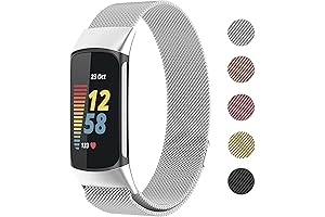 Metal Mesh Loop Band for Fitbit Charge 6, Stainless Steel Replacement Band for Charge 5/6