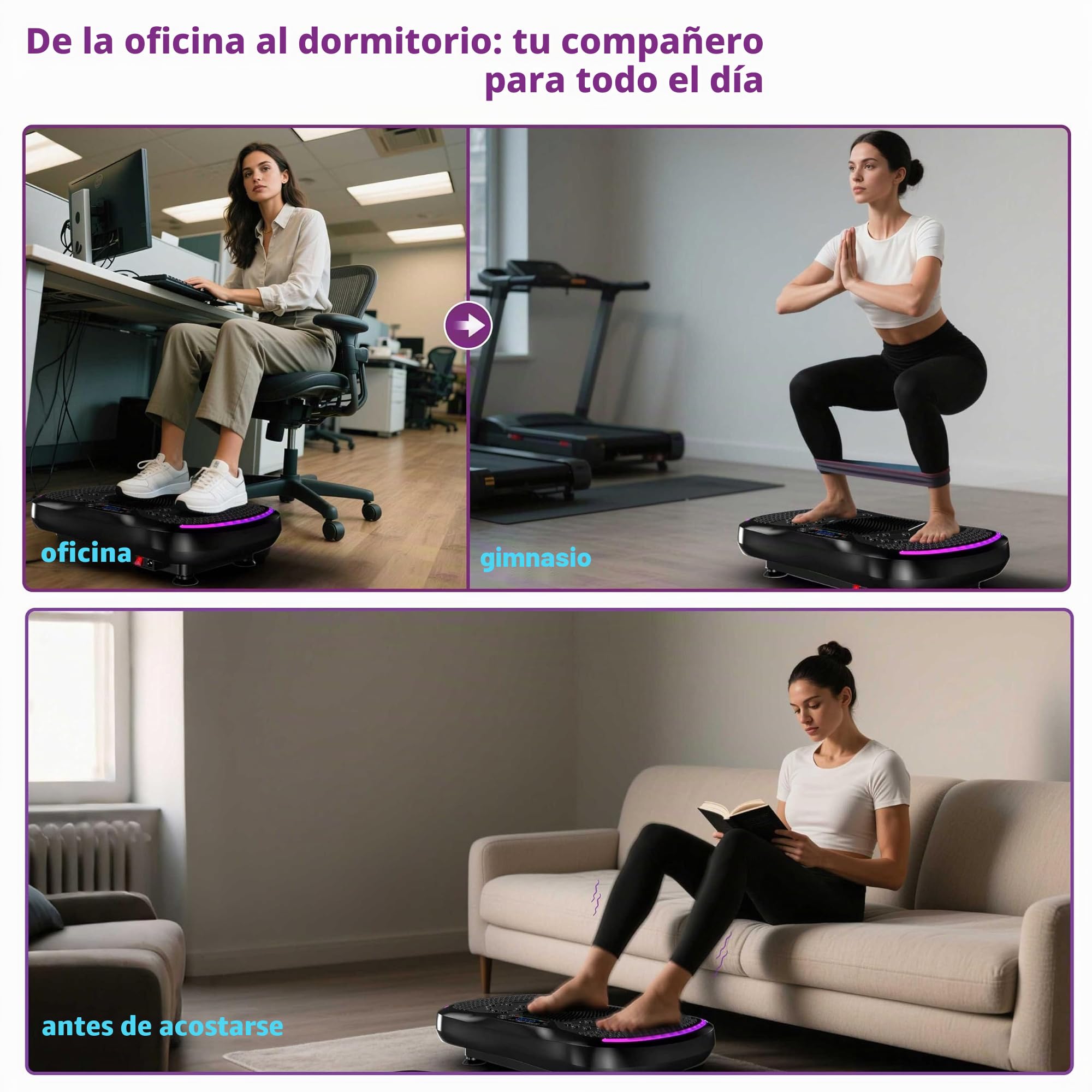 Plataforma Vibratoria para PéRdida de Peso y Drenaje LinfáTico, 200 Niveles de Vibración, Peso MáXimo de 181 Kg, Plataforma De Modelado para Entrenamiento de Cuerpo Completo y Fitness