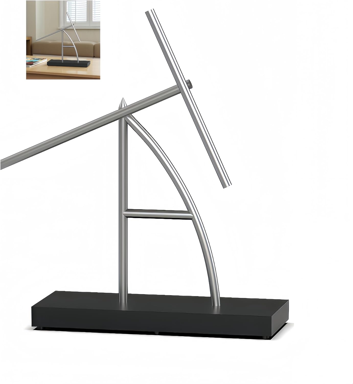CulinaryEdge Kinetic Energy Sculpture Pendulum Perpetual Motion Ornament Desktop Anti-Gravity Pendant Silent Metal Desk Toy