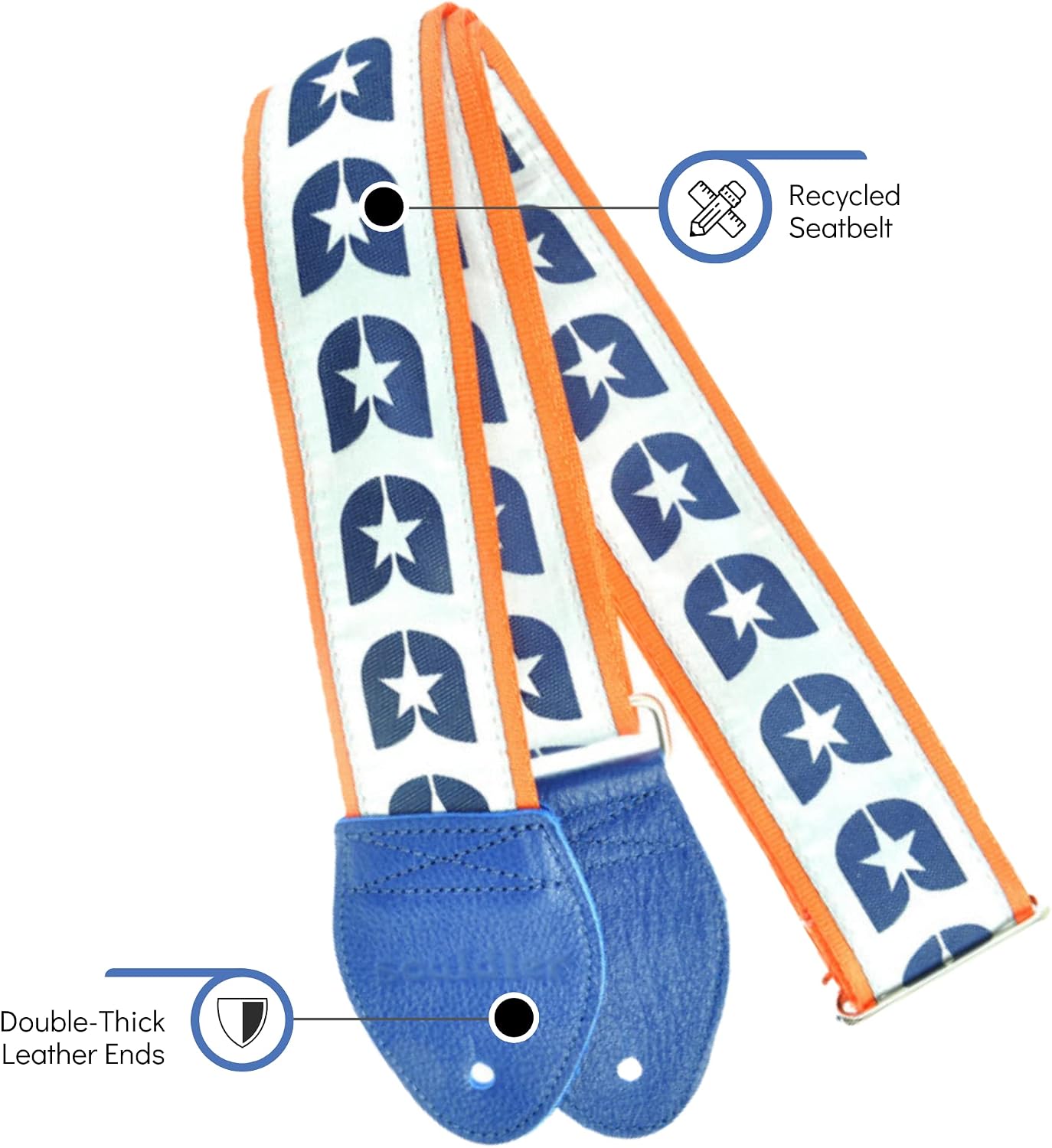 Souldier Handmade Fabric Bass Strap, 3 Inches Wide and Adjustable from 33" to 60", Made in the USA