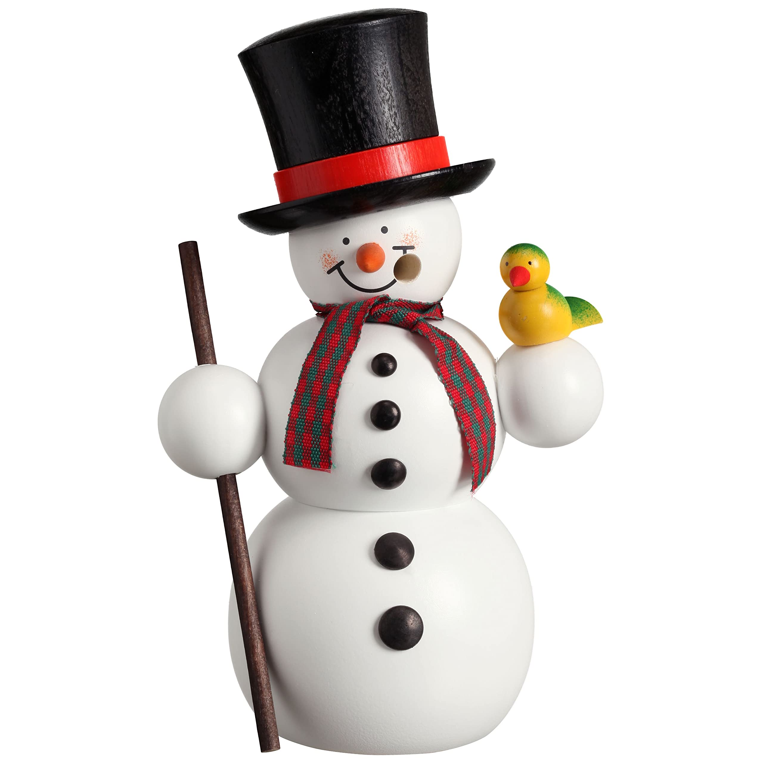 Originale Uomo Fumante Pupazzo Di Neve In Legno – Seiffener Volkskunst, Altezza 15 Cm, Artigianato Tradizionale Dei Monti Metalliferi