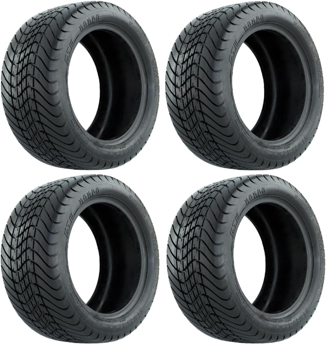 GTW Mamba 18 inch Golf Cart Street Tire | 215/35-12 | 4-Ply | Universal Fitment with 12 inch Wheels | Set of 4