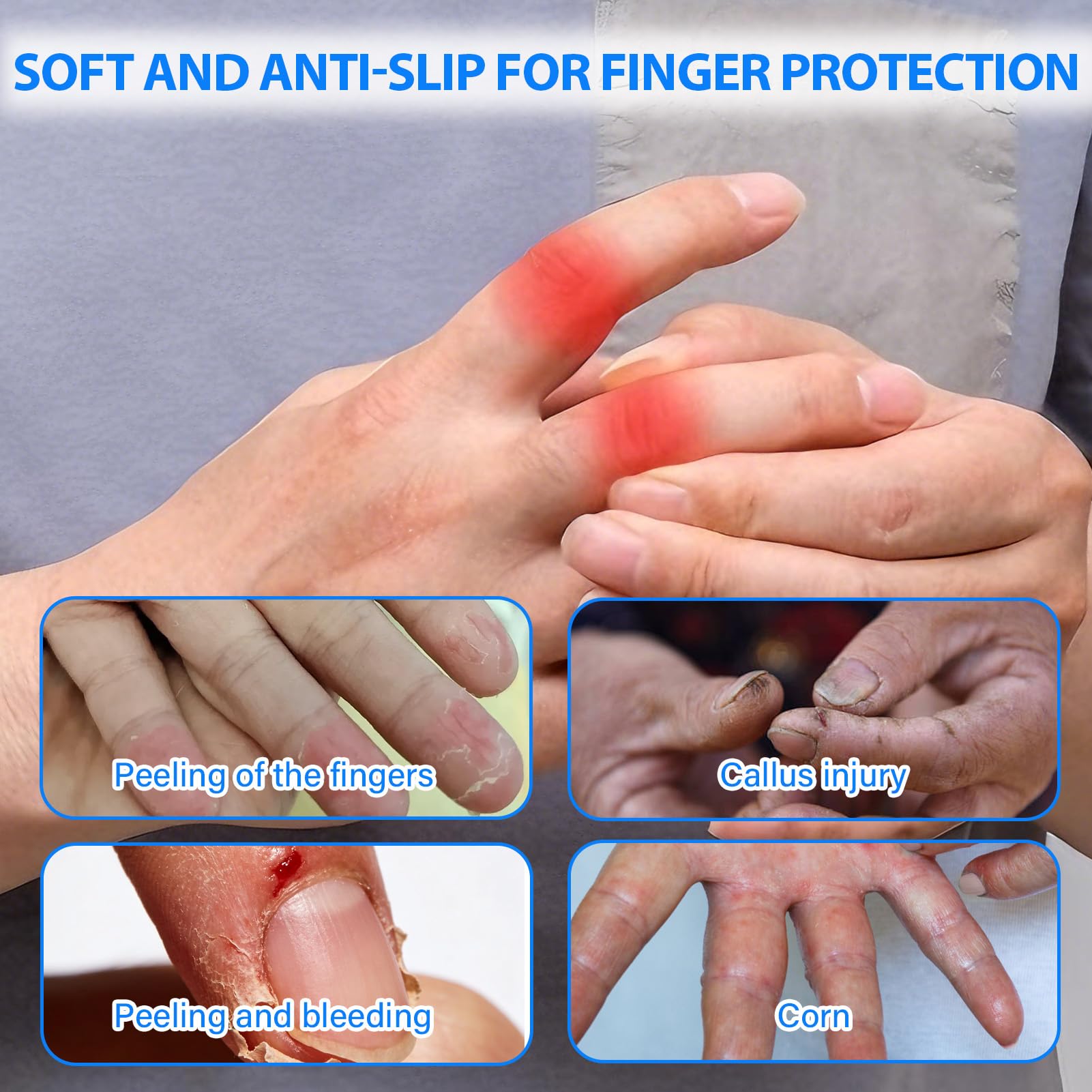 Protège-Doigts en Silicone, 12 PCS Pansements Doigts, Protection Contre Les blessures aux, Protection du Bout des Doigts Imperméables, Convient au Pouce(Couleur Chair)