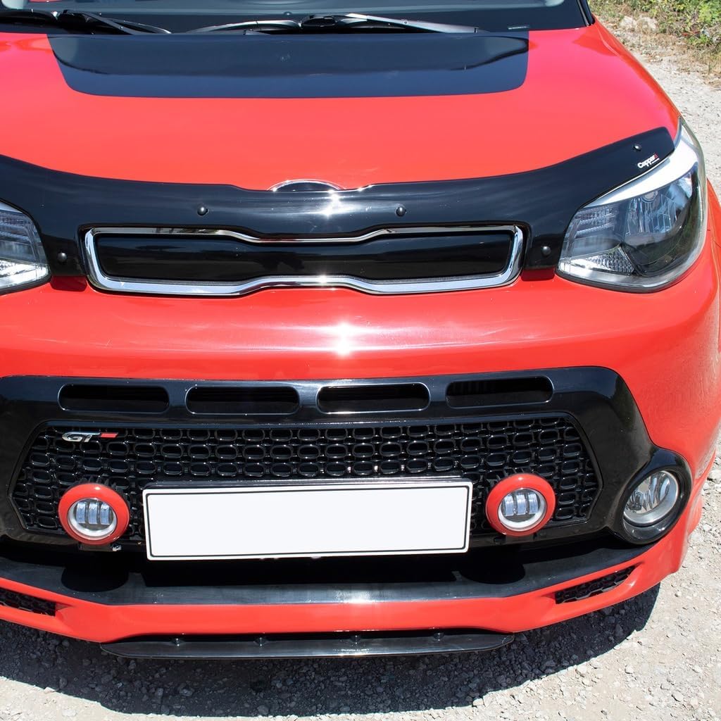 For Kia Soul 2015 2016 2017 2018 2019 2020 Bonnet Protector Guard Front Bug Shield Hood Deflector Hood Stone Hood Shields Piano Black