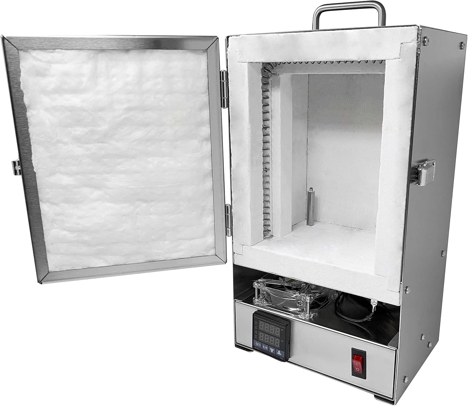 Tabletop USA XT Hi-Temp 2200 Degree Electric Burnout Oven Kiln 8" Tall Chamber with Vent Hole PROGRAMMABLE Controller Furnace Jewelry Making Dental Casting Wax 3D Resin PLA Burnout Made in The U.S.A.