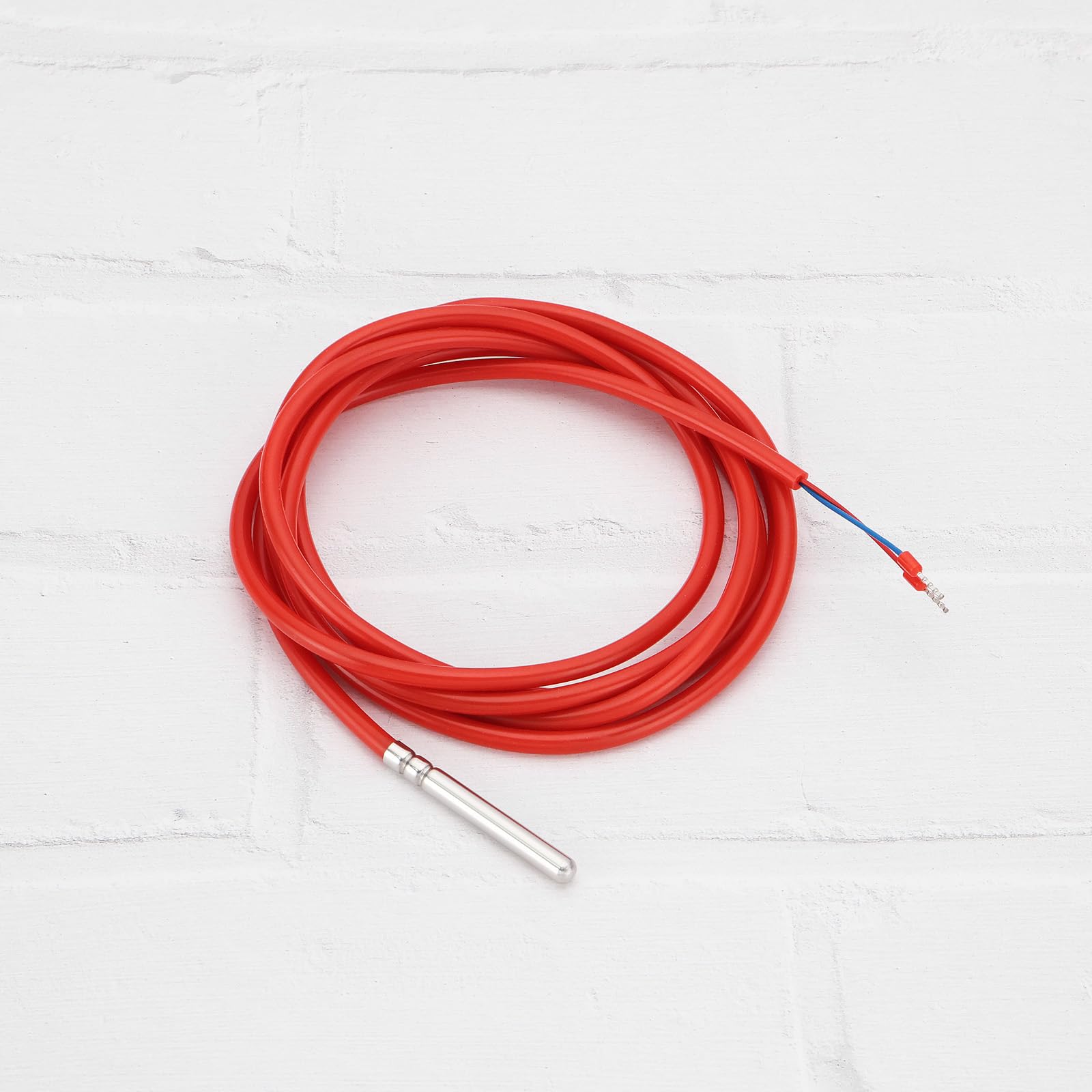 Lot de 2 sondes de capteur de température étanches NTC10K de -50 °C à + 200 °C - Convient pour le chauffage et le contrôle des systèmes solaires - Technologie de ventilation - Fil de 2