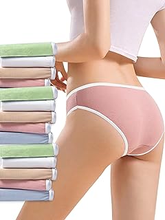 Sponsored Ad - DingLu Disposable Underwear for Women 14 Pack Cotton Panties High Cut Briefs for Travel Business Spa