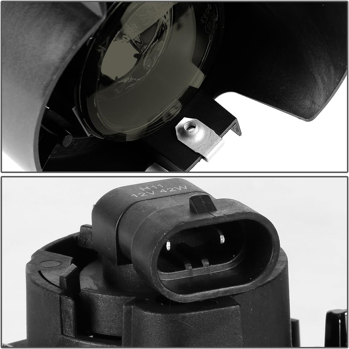 Auto Dynasty Fog Lights Assembly Compatible with 2005-2015 Nissan Frontier, Fog Lamp Replacement, Driver and Passenger Side, Smoked Lens