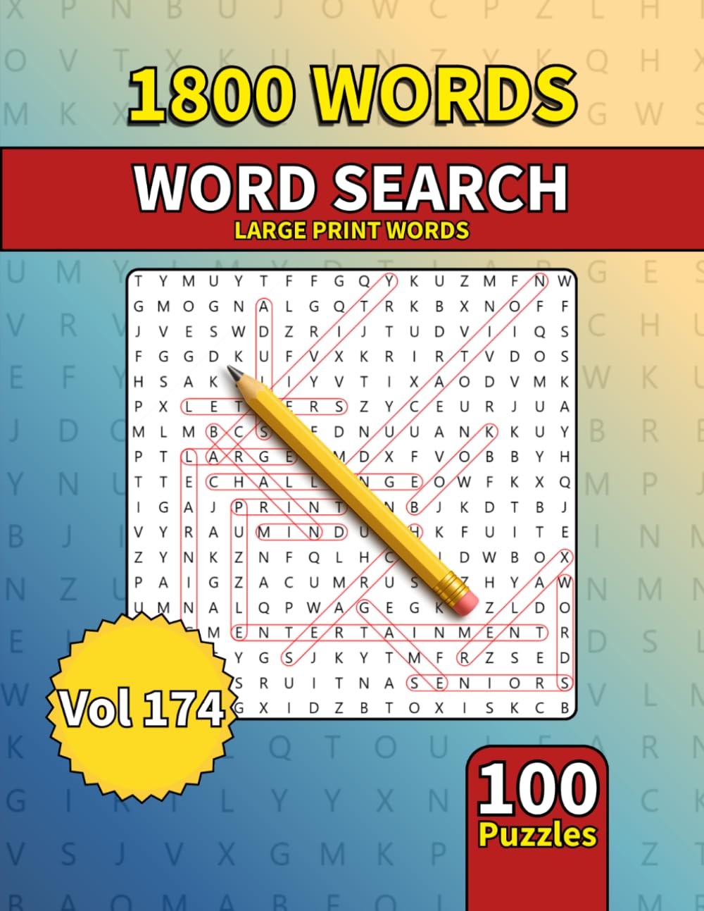 Large Print Word Search Book for Adults: 1800 Words - 100 Puzzles - Varied Themes - Perfect for Adults, Seniors & Teens - Vol 174