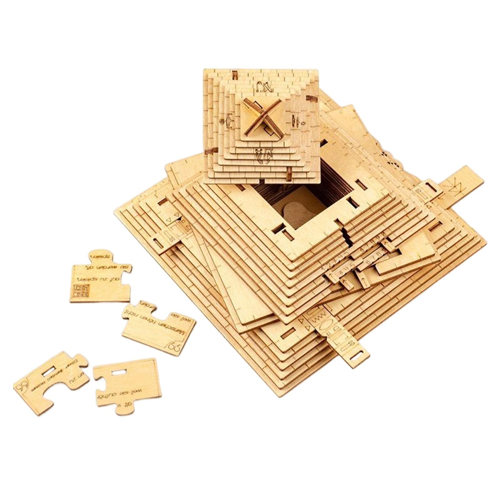 Enakshi (LABEL) Creations Quest Pyramid Puzzle Box Escape Interactive 3D Puzzles for Game LeisureToys & Hobbies|Puzzles|Vintage Puzzles|Wooden