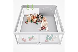 FOHOSS Foding Baby Playpen with Mattress Included