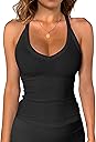 iGENJUN Workout Tops for Women Racerback Basic Tank Summer 2024 Camisole V Neck Slim Fit Ribbed Sleeveless