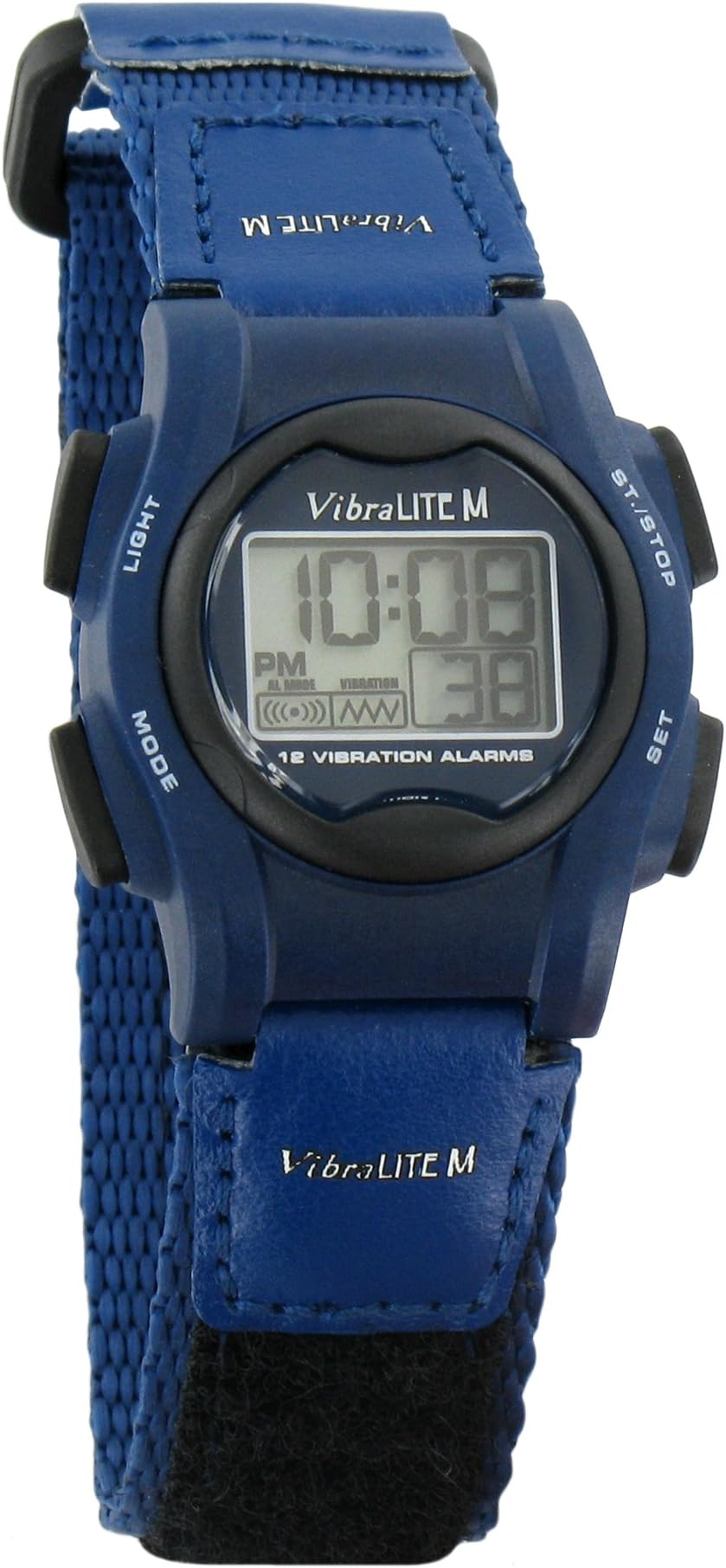 Mini 12-Alarm Vibrating Watch - Navy Blue