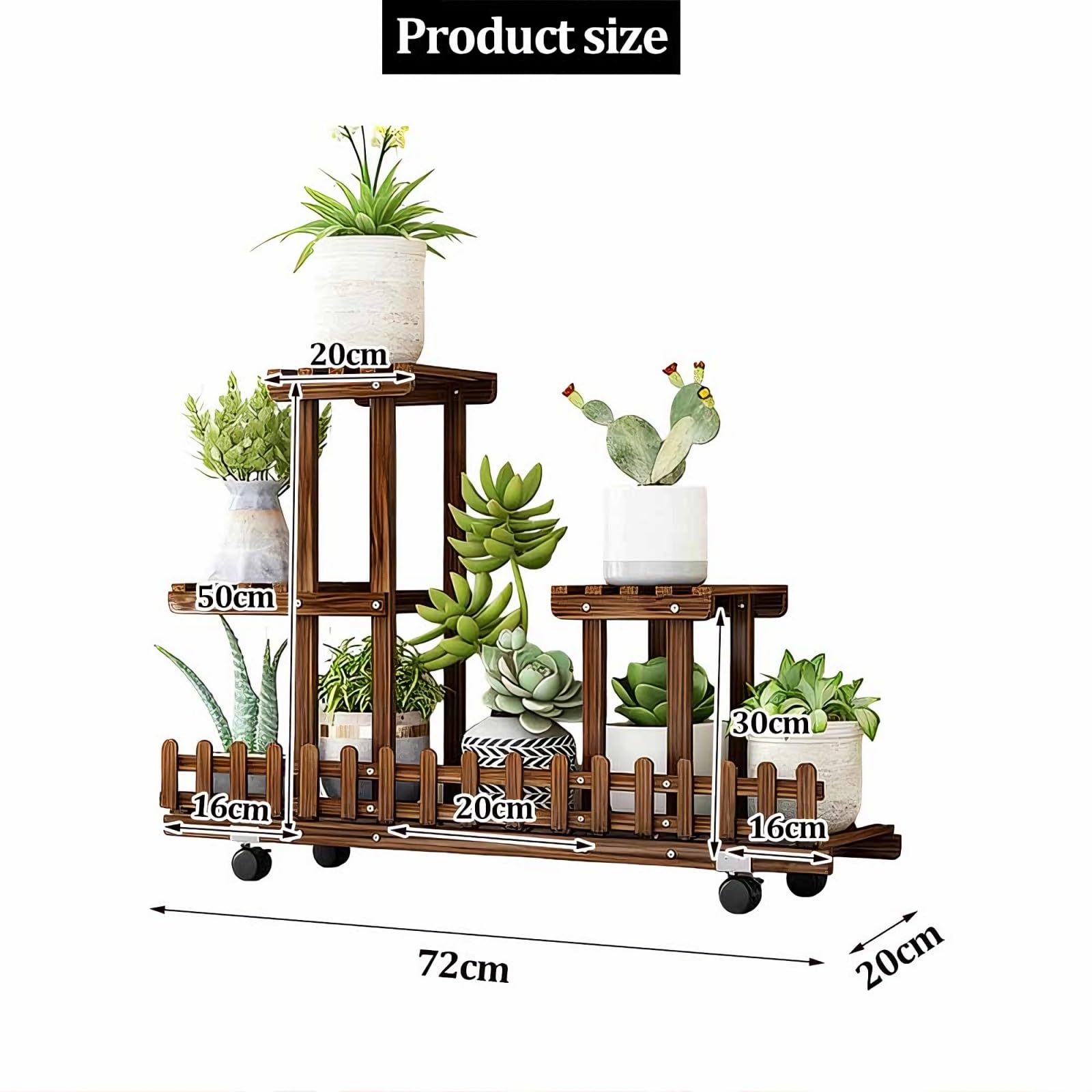 Étagère d'angle à 3 niveaux en bambou pour fleurs en pot, organisateur de rempotage pour jardin, terrasse, véranda et balcon