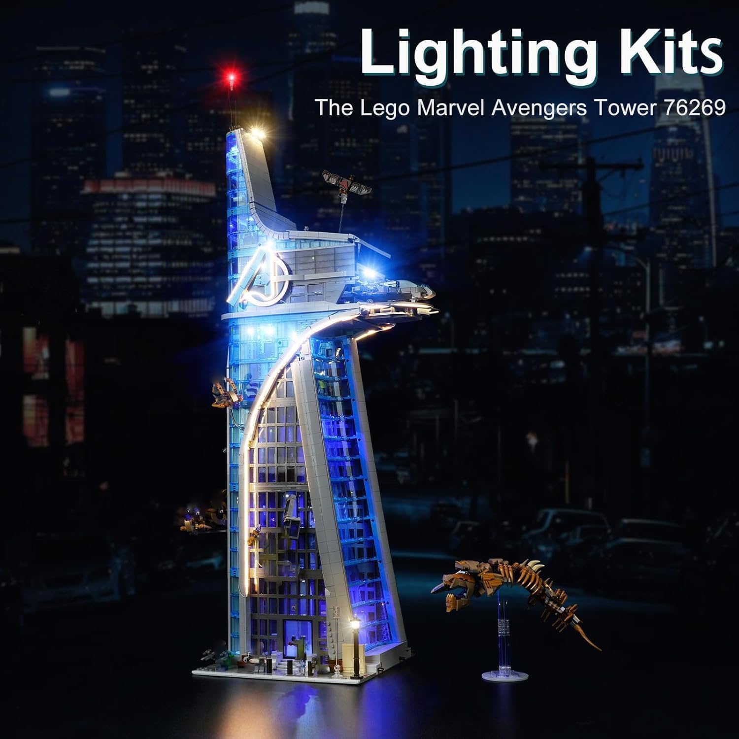 LED Lighting Kit for Lego Marvel Avengers Tower 76269, LED Light Compatible with Lego 76269 Building Block Models - NOT Included The Model Set