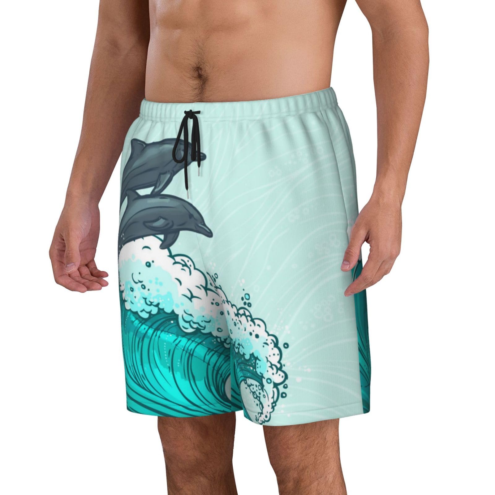  originalsショートパンツシャツセット 海 ビーチ メッシュ Amazon.co.jp: ビーチパンツ メンズ イルカ 波柄 流れる水 短パン 水着