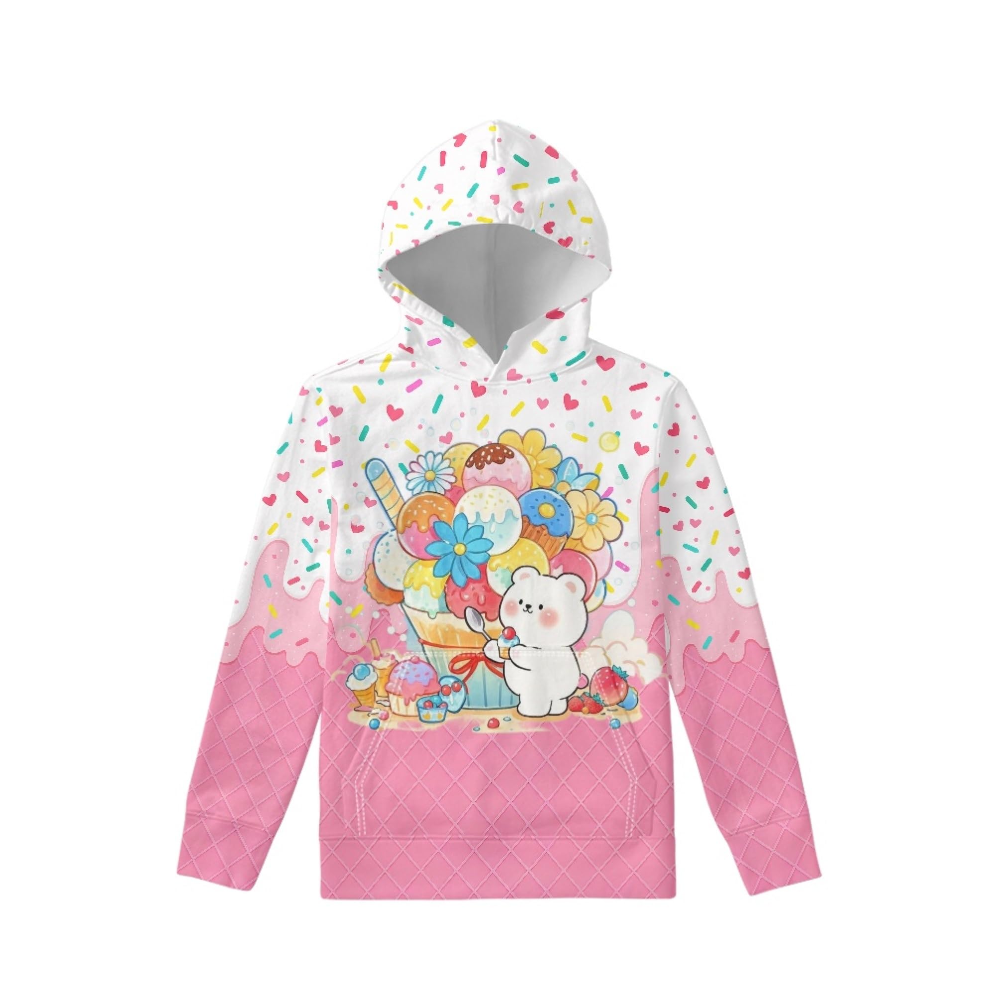 Coloranimal Unisex Girls and Boys Long Sleeve Hoodies Hoody Athletic Pullover Sweatshirts Tops Age 6-16year