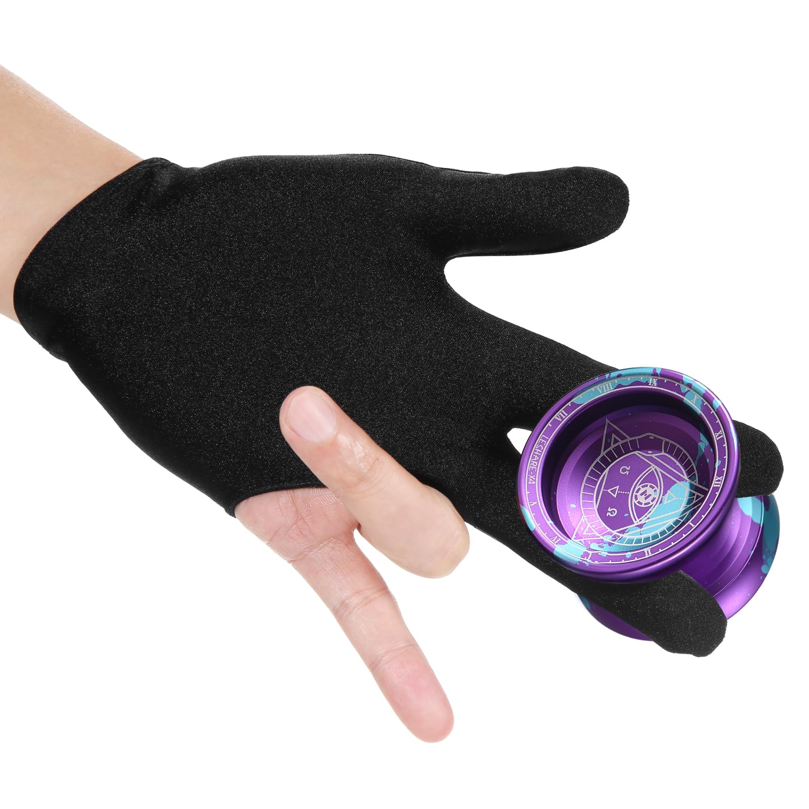 Lixada Yoyo professionale Competitive Alluminio Yoyo Ball con 5 corde e guantoDue set di cuscinetti, cuscinetti non attraenti/cuscinetti sensibili Yo-Yo per principianti e giocatori professionisti